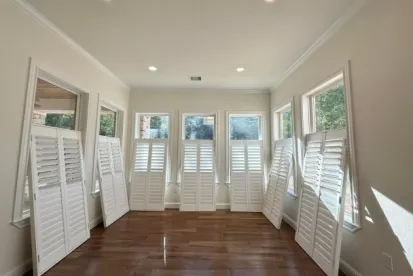 Plantation shutters and window shades comparison in Atlanta home