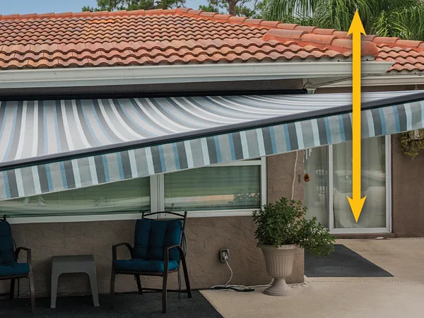 EZ-Pitch awning slope adjustment