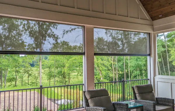 recessed motorized screens with hidden track