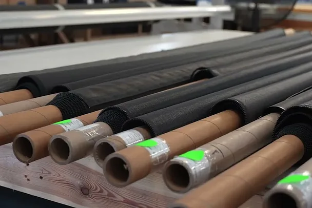 precision-made motorized screen fabric and components