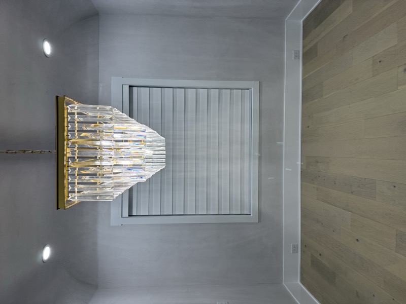 Chandelier & Sheer Shade