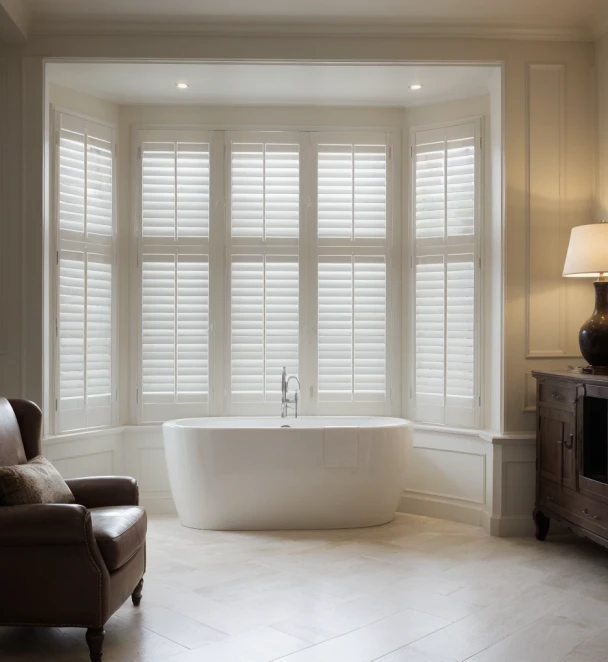 custom fitted plantation shutters with adjustable louvers