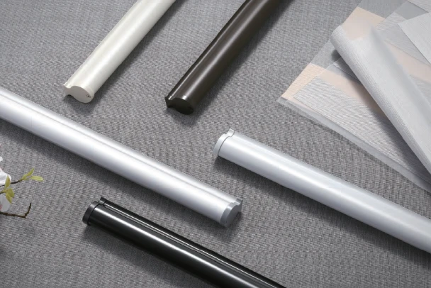 Smart motorized shades in modern living room